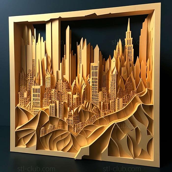 3D model city skyline (STL)